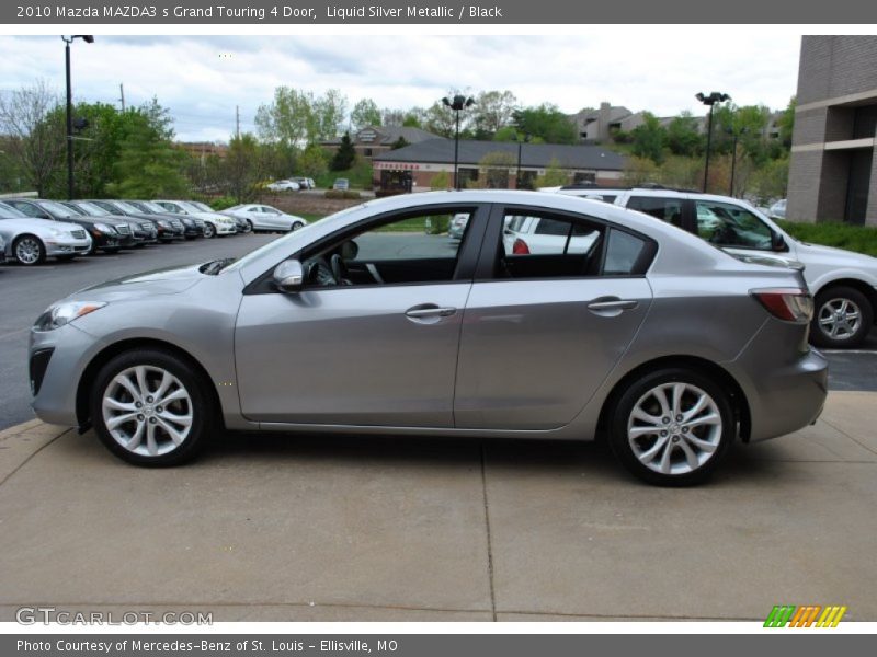 Liquid Silver Metallic / Black 2010 Mazda MAZDA3 s Grand Touring 4 Door