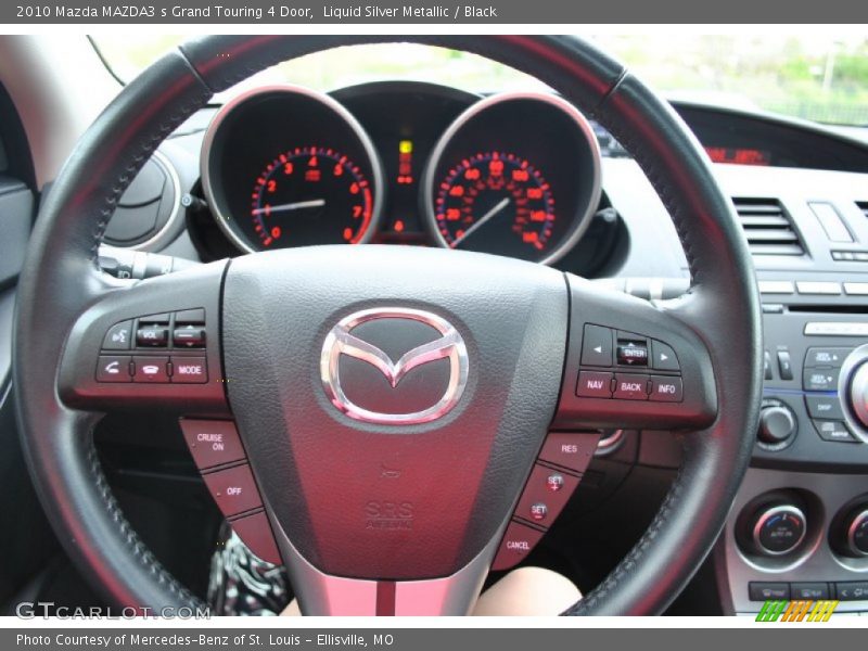 Liquid Silver Metallic / Black 2010 Mazda MAZDA3 s Grand Touring 4 Door