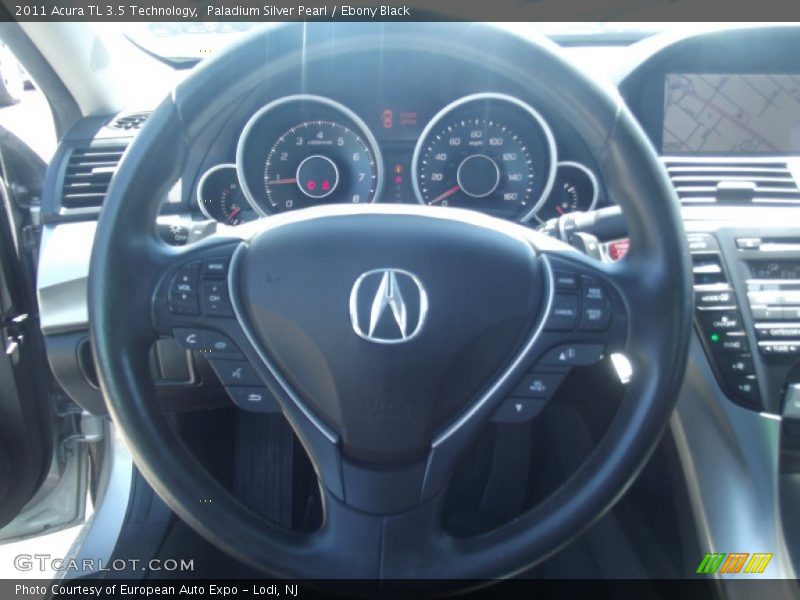 Paladium Silver Pearl / Ebony Black 2011 Acura TL 3.5 Technology