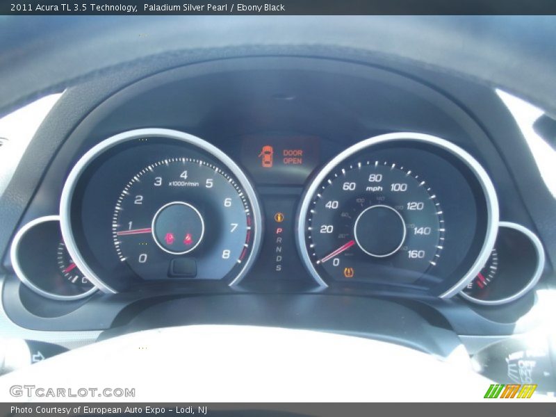 Paladium Silver Pearl / Ebony Black 2011 Acura TL 3.5 Technology