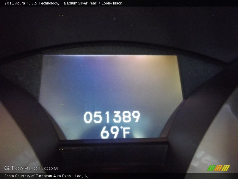 Paladium Silver Pearl / Ebony Black 2011 Acura TL 3.5 Technology
