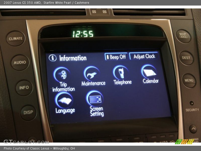 Starfire White Pearl / Cashmere 2007 Lexus GS 350 AWD