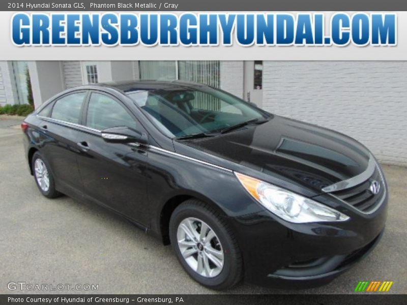 Phantom Black Metallic / Gray 2014 Hyundai Sonata GLS