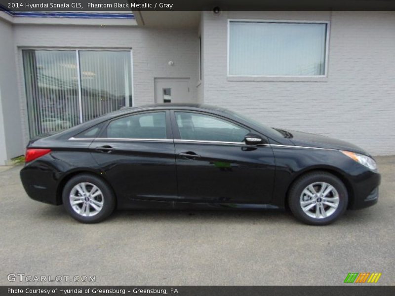 Phantom Black Metallic / Gray 2014 Hyundai Sonata GLS