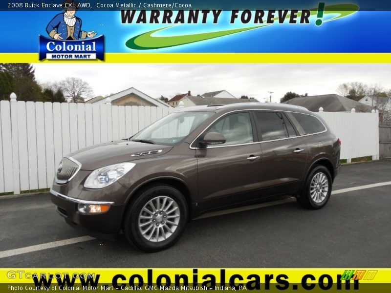 Cocoa Metallic / Cashmere/Cocoa 2008 Buick Enclave CXL AWD