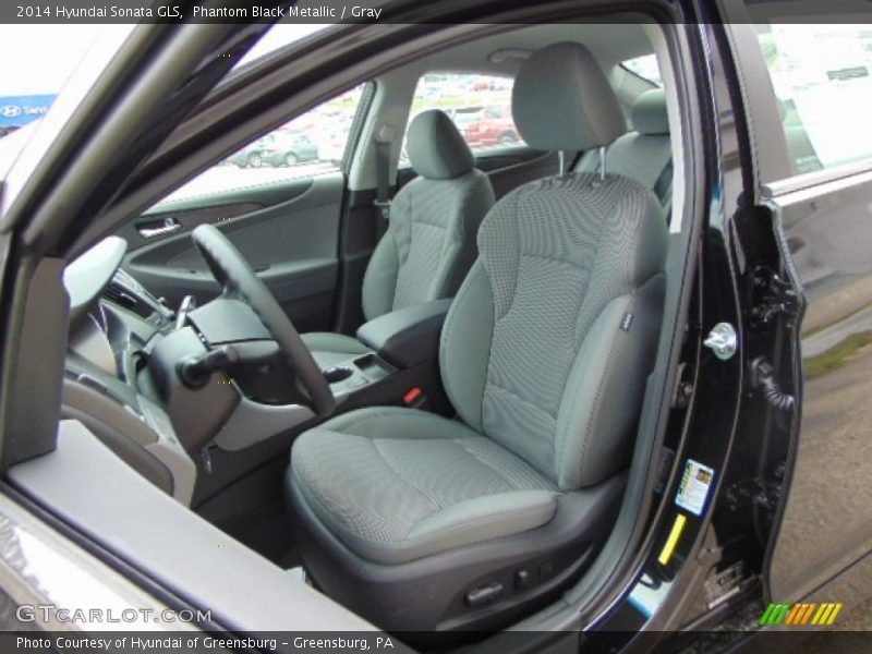 Phantom Black Metallic / Gray 2014 Hyundai Sonata GLS