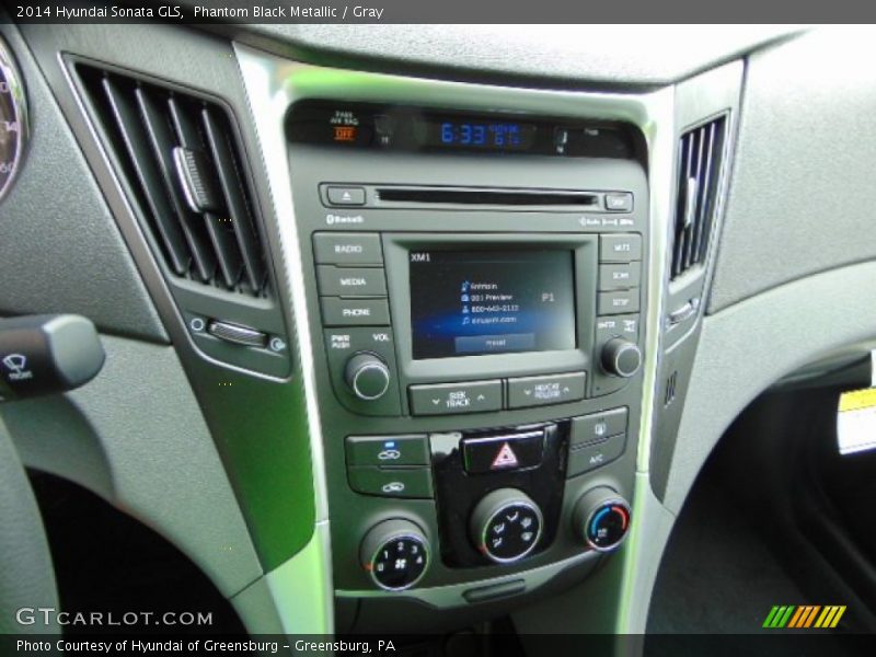 Phantom Black Metallic / Gray 2014 Hyundai Sonata GLS
