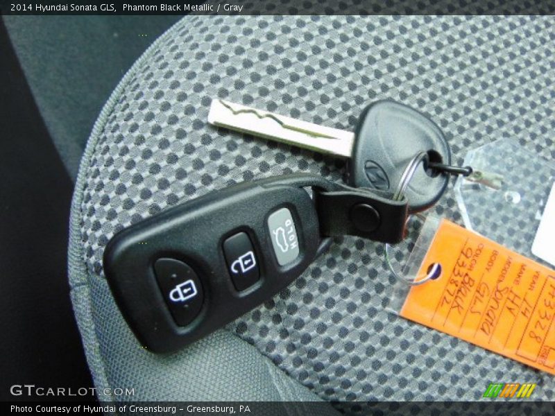 Phantom Black Metallic / Gray 2014 Hyundai Sonata GLS
