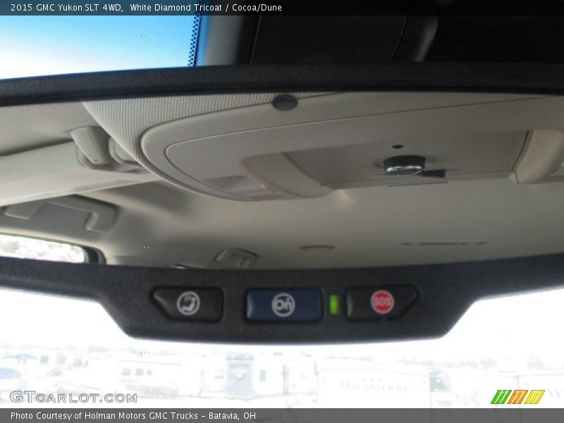 White Diamond Tricoat / Cocoa/Dune 2015 GMC Yukon SLT 4WD