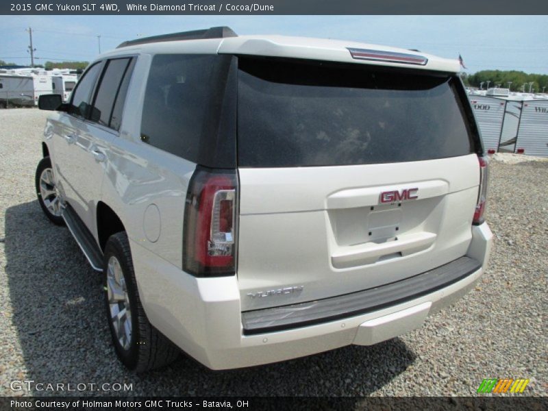 White Diamond Tricoat / Cocoa/Dune 2015 GMC Yukon SLT 4WD