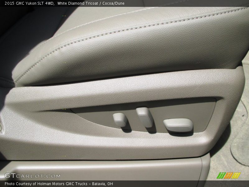 White Diamond Tricoat / Cocoa/Dune 2015 GMC Yukon SLT 4WD