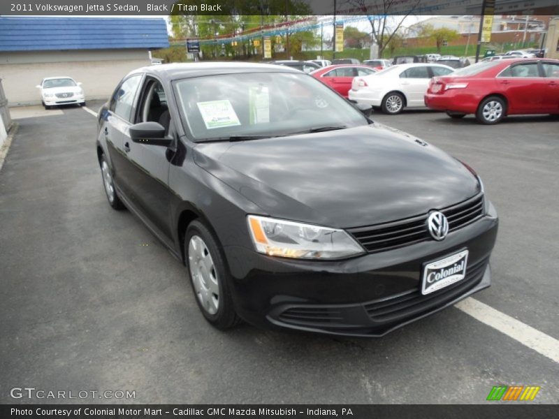Black / Titan Black 2011 Volkswagen Jetta S Sedan