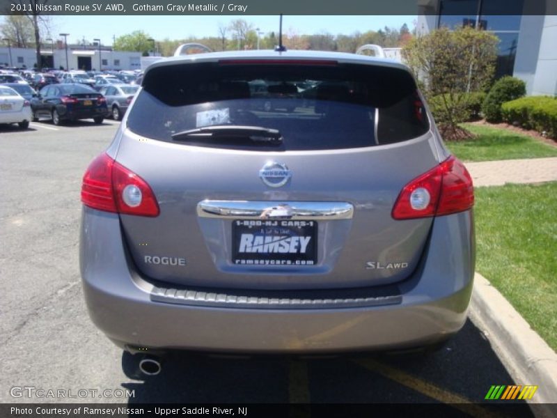 Gotham Gray Metallic / Gray 2011 Nissan Rogue SV AWD