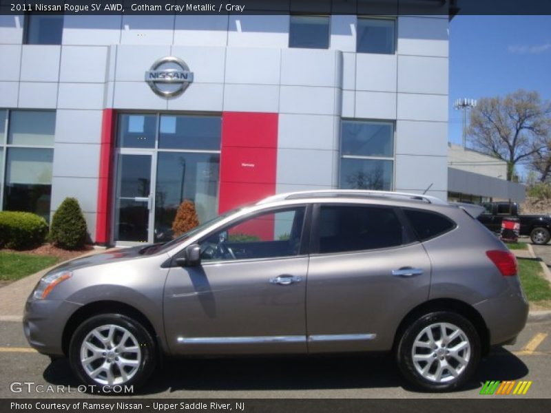 Gotham Gray Metallic / Gray 2011 Nissan Rogue SV AWD