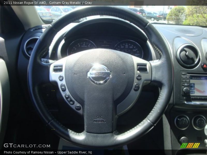 Gotham Gray Metallic / Gray 2011 Nissan Rogue SV AWD