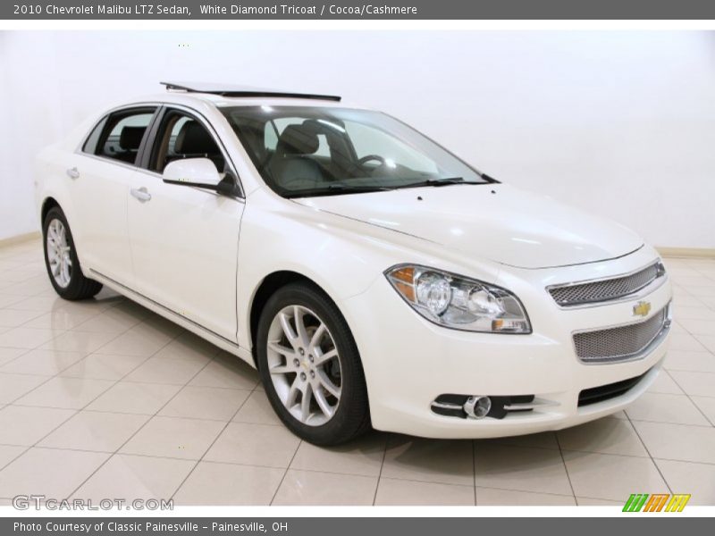 White Diamond Tricoat / Cocoa/Cashmere 2010 Chevrolet Malibu LTZ Sedan
