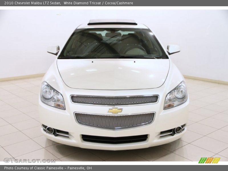 White Diamond Tricoat / Cocoa/Cashmere 2010 Chevrolet Malibu LTZ Sedan