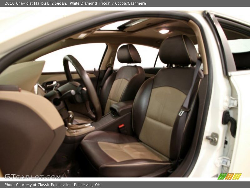 White Diamond Tricoat / Cocoa/Cashmere 2010 Chevrolet Malibu LTZ Sedan