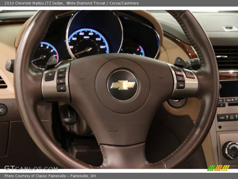 White Diamond Tricoat / Cocoa/Cashmere 2010 Chevrolet Malibu LTZ Sedan