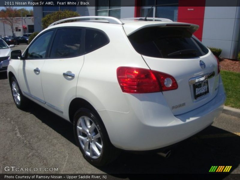 Pearl White / Black 2011 Nissan Rogue SV AWD