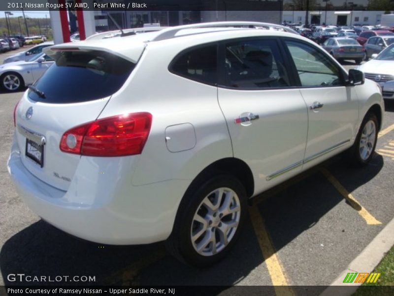 Pearl White / Black 2011 Nissan Rogue SV AWD