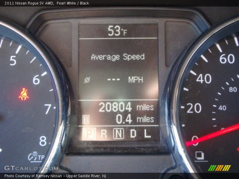 Pearl White / Black 2011 Nissan Rogue SV AWD