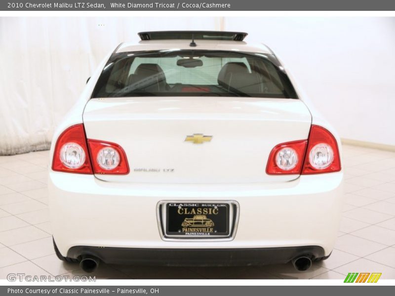 White Diamond Tricoat / Cocoa/Cashmere 2010 Chevrolet Malibu LTZ Sedan