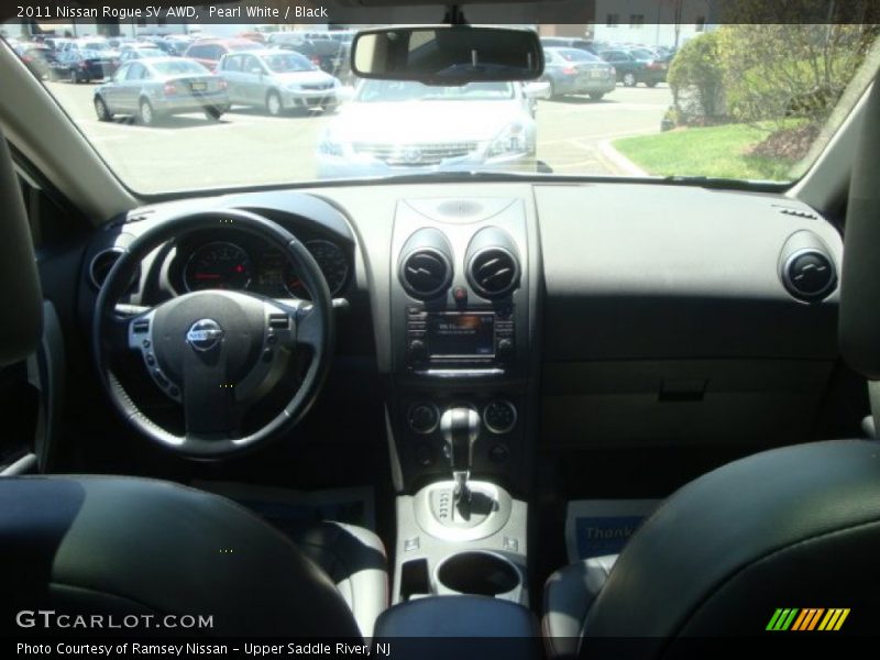 Pearl White / Black 2011 Nissan Rogue SV AWD