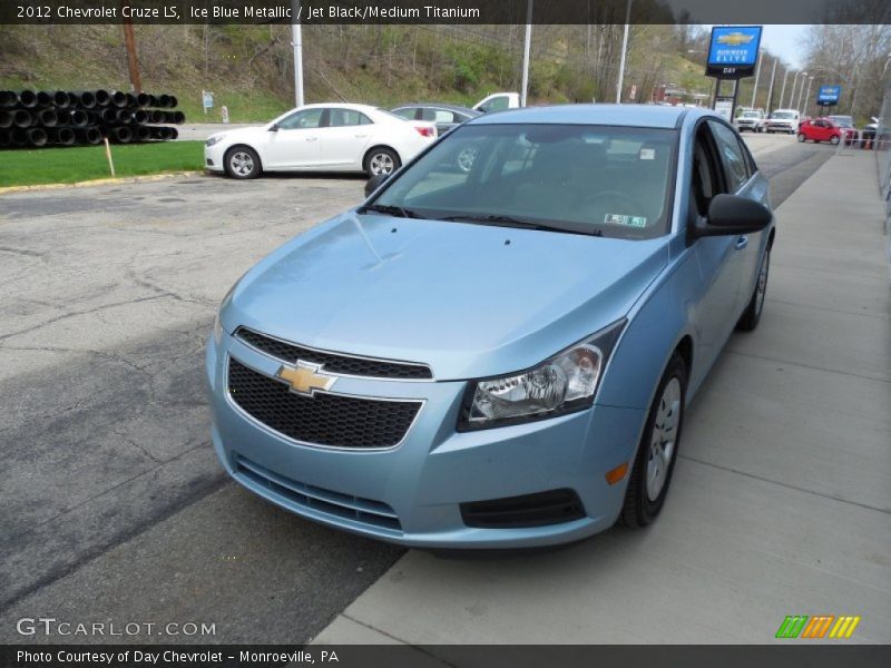 Ice Blue Metallic / Jet Black/Medium Titanium 2012 Chevrolet Cruze LS