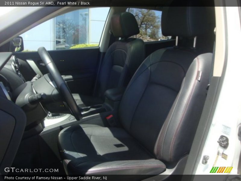 Pearl White / Black 2011 Nissan Rogue SV AWD
