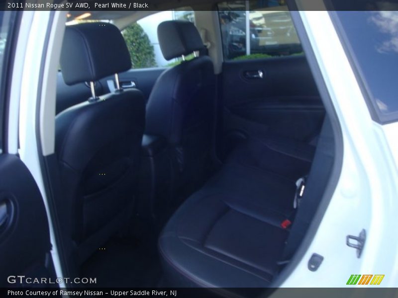 Pearl White / Black 2011 Nissan Rogue SV AWD