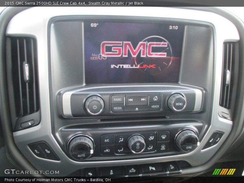 Stealth Gray Metallic / Jet Black 2015 GMC Sierra 2500HD SLE Crew Cab 4x4