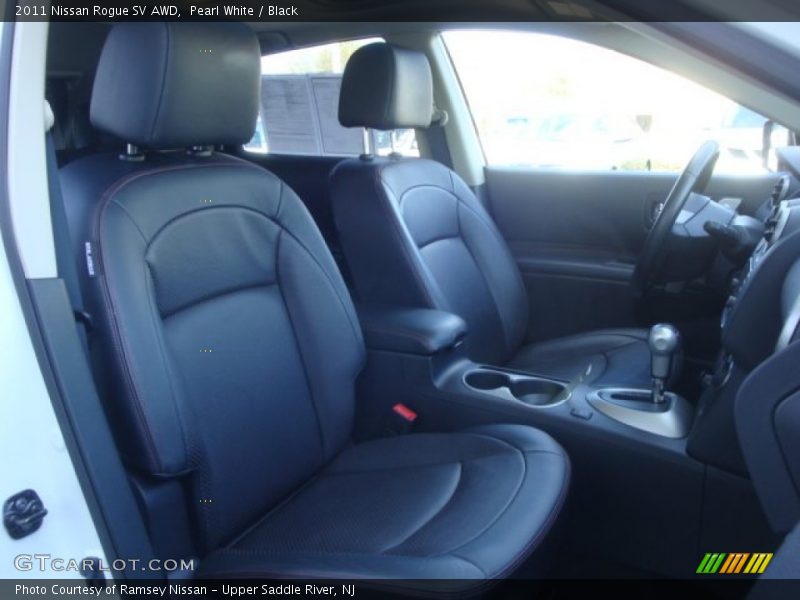 Pearl White / Black 2011 Nissan Rogue SV AWD