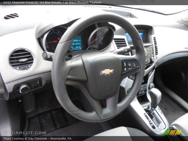 Ice Blue Metallic / Jet Black/Medium Titanium 2012 Chevrolet Cruze LS