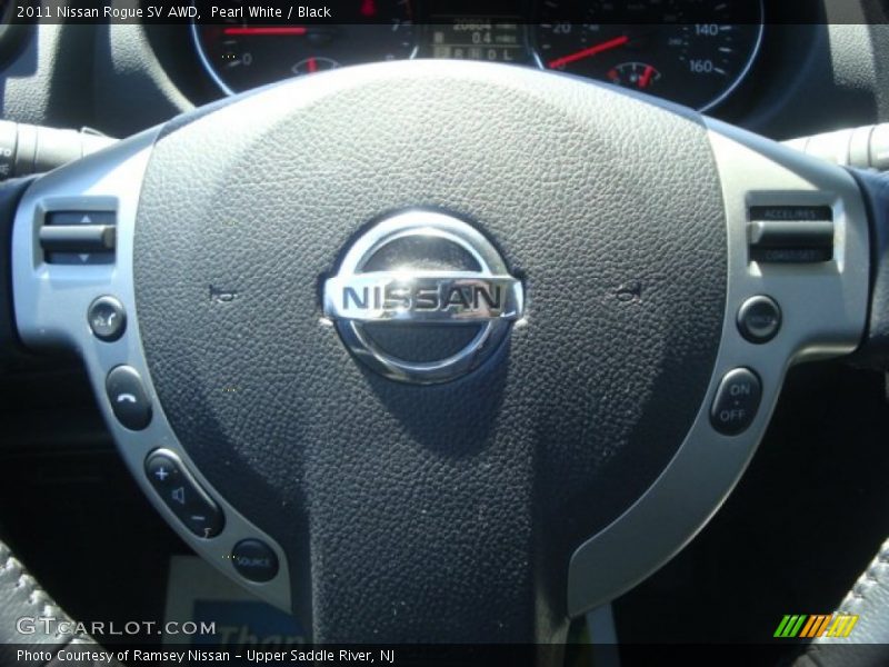Pearl White / Black 2011 Nissan Rogue SV AWD
