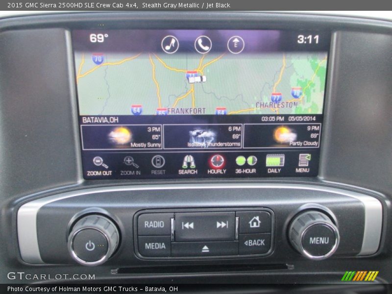 Stealth Gray Metallic / Jet Black 2015 GMC Sierra 2500HD SLE Crew Cab 4x4