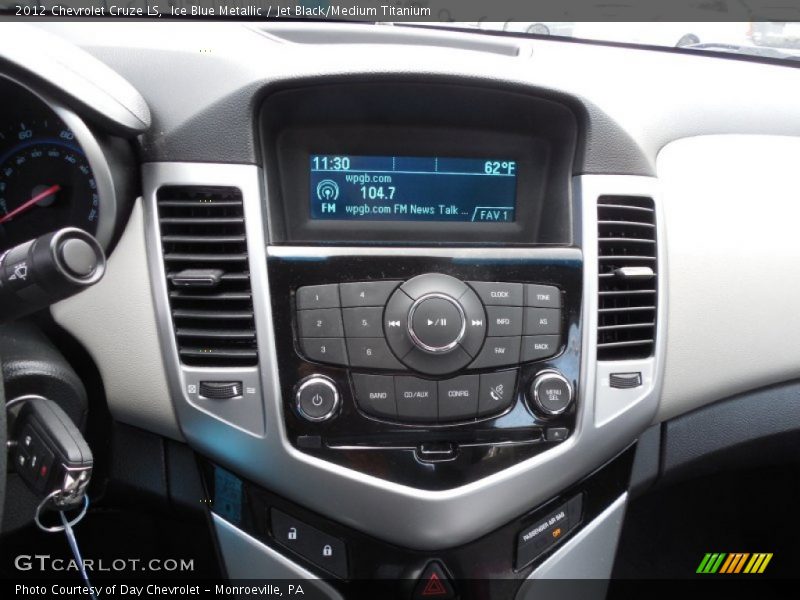 Ice Blue Metallic / Jet Black/Medium Titanium 2012 Chevrolet Cruze LS