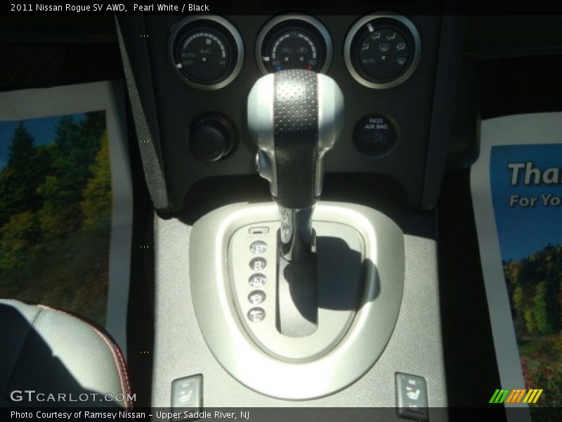 Pearl White / Black 2011 Nissan Rogue SV AWD
