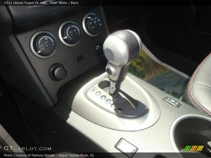 Pearl White / Black 2011 Nissan Rogue SV AWD
