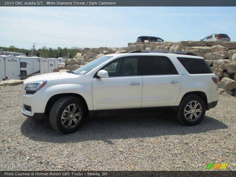 White Diamond Tricoat / Dark Cashmere 2014 GMC Acadia SLT