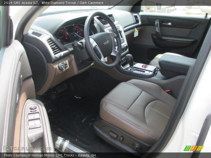 White Diamond Tricoat / Dark Cashmere 2014 GMC Acadia SLT