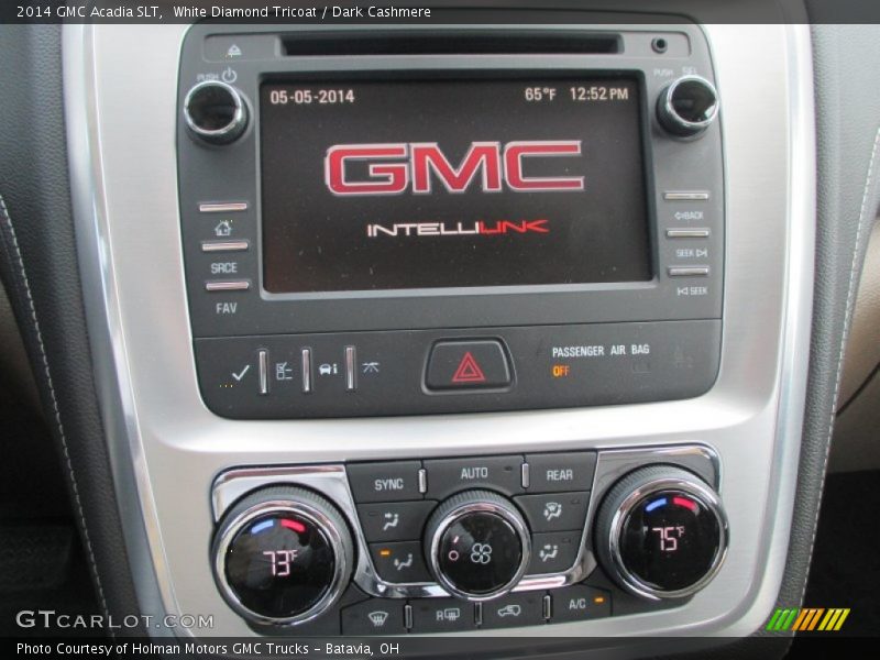 White Diamond Tricoat / Dark Cashmere 2014 GMC Acadia SLT