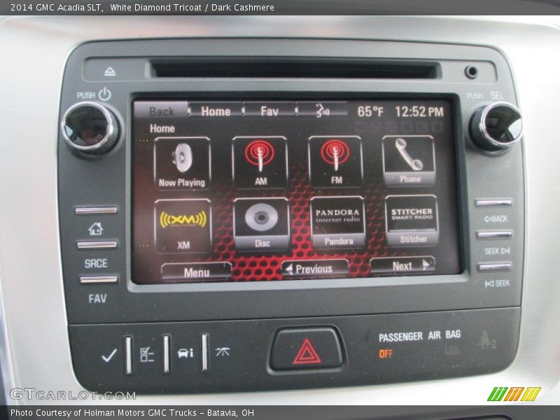 White Diamond Tricoat / Dark Cashmere 2014 GMC Acadia SLT