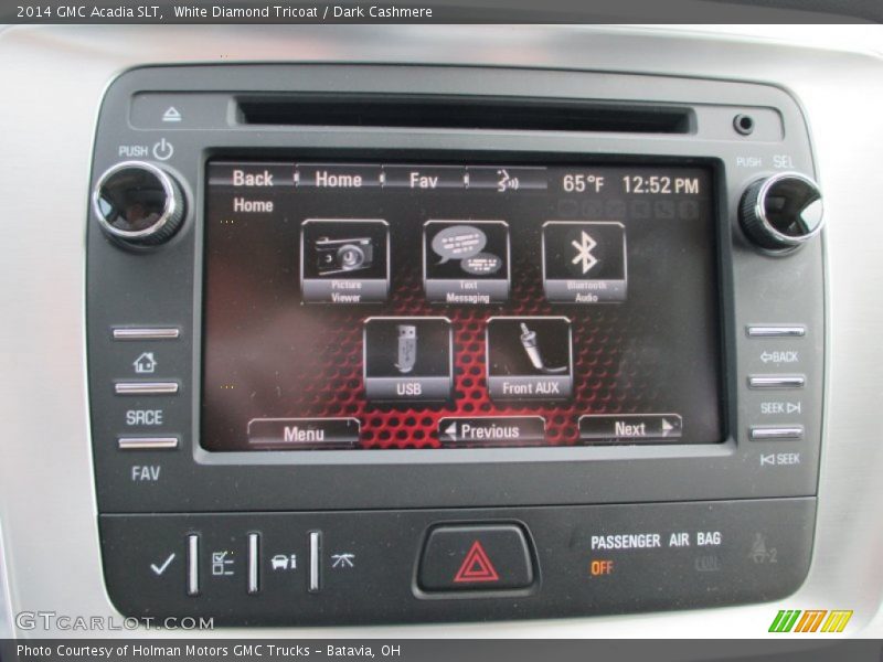 White Diamond Tricoat / Dark Cashmere 2014 GMC Acadia SLT