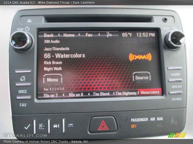 White Diamond Tricoat / Dark Cashmere 2014 GMC Acadia SLT