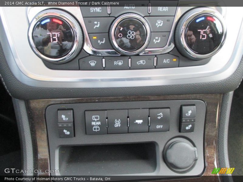 White Diamond Tricoat / Dark Cashmere 2014 GMC Acadia SLT