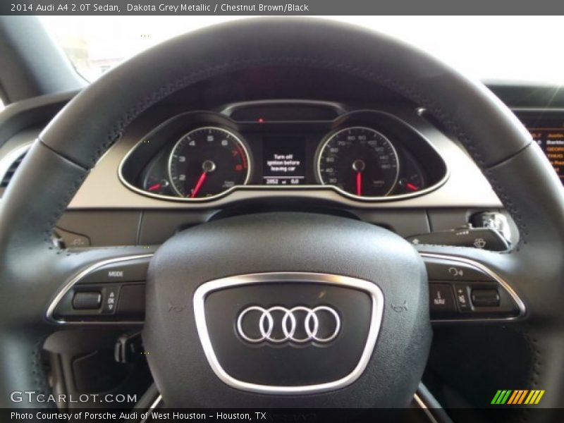 Dakota Grey Metallic / Chestnut Brown/Black 2014 Audi A4 2.0T Sedan