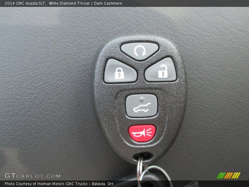 White Diamond Tricoat / Dark Cashmere 2014 GMC Acadia SLT