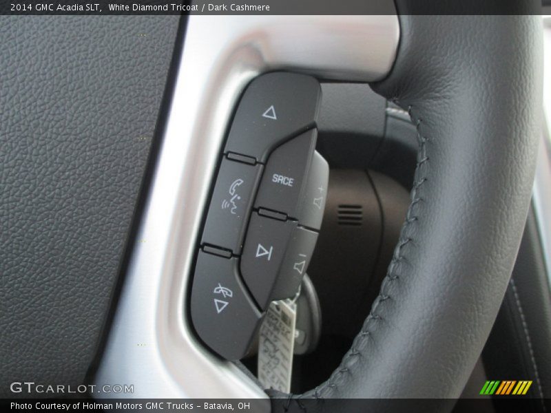 White Diamond Tricoat / Dark Cashmere 2014 GMC Acadia SLT