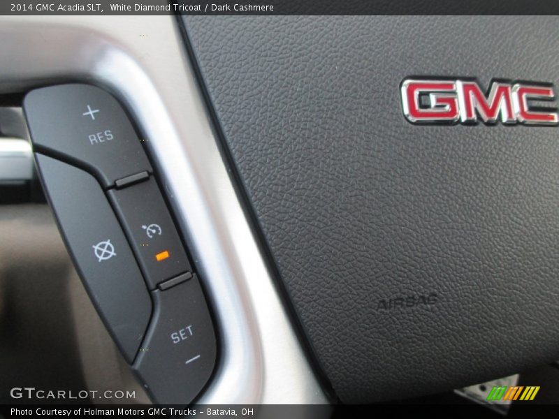 White Diamond Tricoat / Dark Cashmere 2014 GMC Acadia SLT